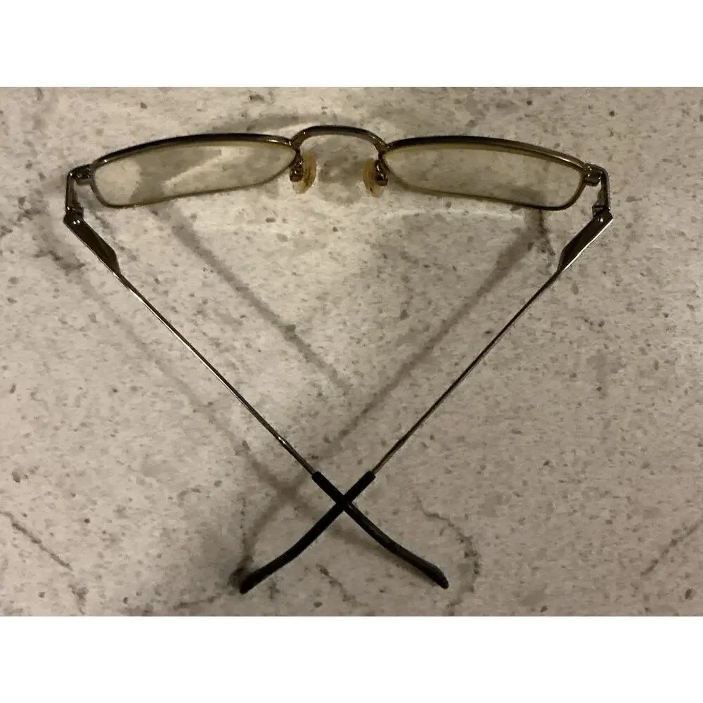Luxottica SCOTT NATURAL Eyeglass Frames Silver Metal Rectangular Full Rim 53-18